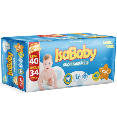 FRALDA ISABABY SUPERSEQUINHA XXG  LV40 PG34