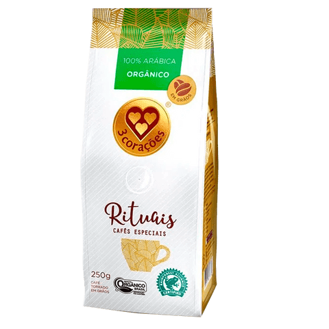 CAFE 3 CORACOES RITUAIS ORGANICO GRAOS 250g