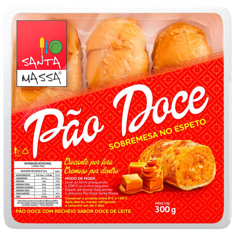PAO DOCE STA MASSA RECHEADO DOCE LEITE 300g