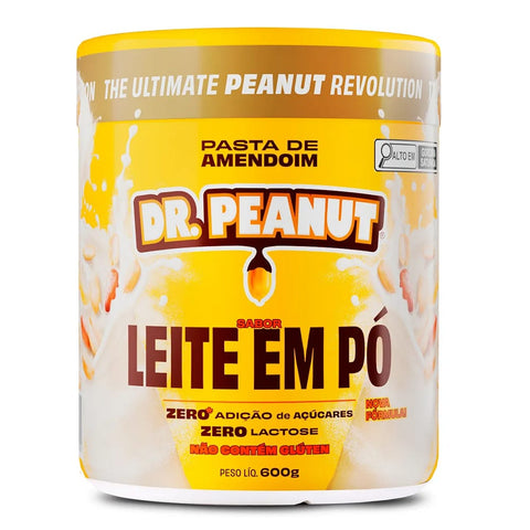PASTA AMENDOIM DR PEANUT 600G LEITE EM PO