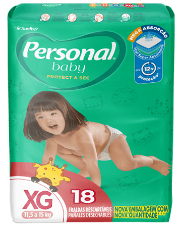 FRALDA PERSONAL BABY XG C/18