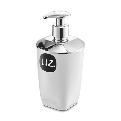 PORTA SABONETE LIQ UZ PREMIUM BRANCO METALIZADO
