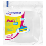 PRATO DESC SABOR FESTA QUADRAD C/10 BRANCO 15CM