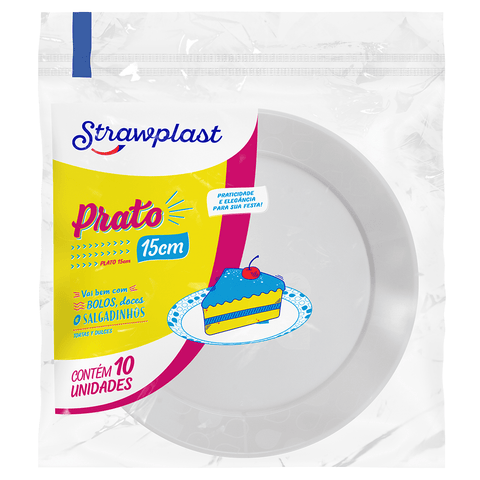 PRATO DESC SABOR DE FESTA BRANCO 15CM C/10