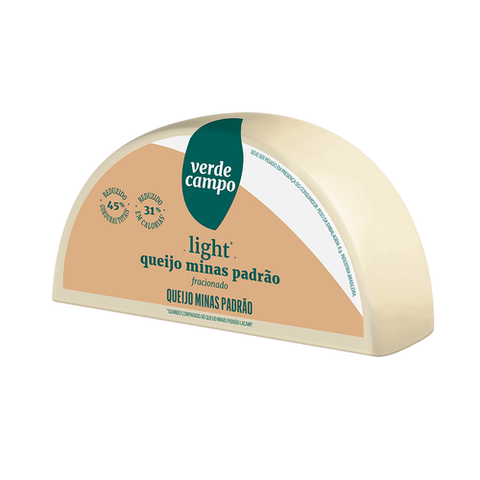 QUEIJO MINAS PADRAO LIGHT VERDE CAMPO kg