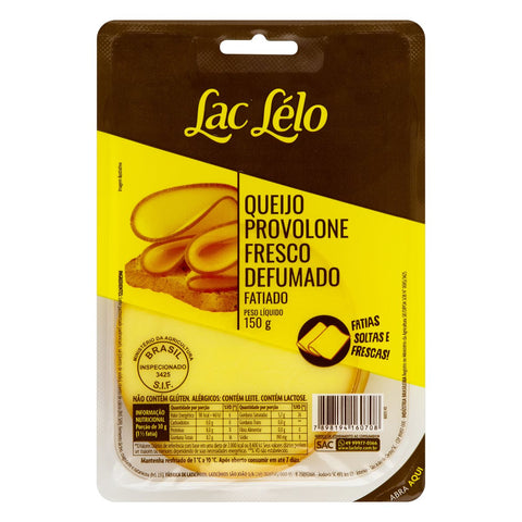 QUEIJO PROVOLONE LAC LELO DEFUMADO FATIADO 150g