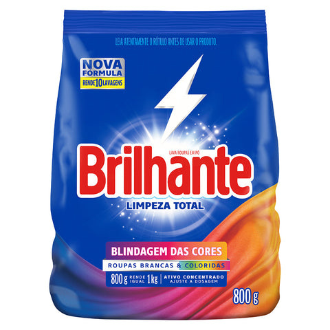 LAVA ROUPAS PO BRILHANTE LIMPEZA TOTAL 400g