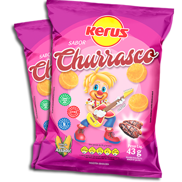 BISCOITO KERUS SALGADINHO CHURRASCO 43g