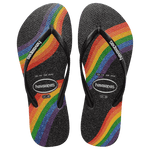 HAVAIANAS SLIM PRIDE PRETO 37/38
