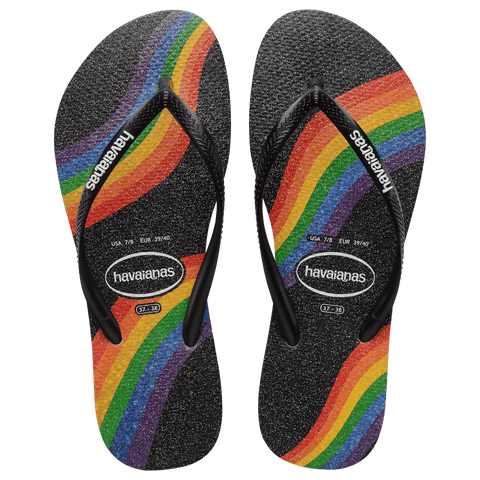 HAVAIANAS SLIM PRIDE PRETO 37/38