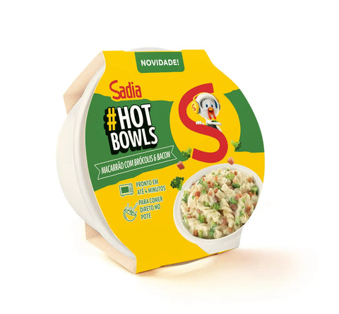 MACARRAO SADIA HOT BOWLS MO BRANCO BROCOLIS BACON 300g