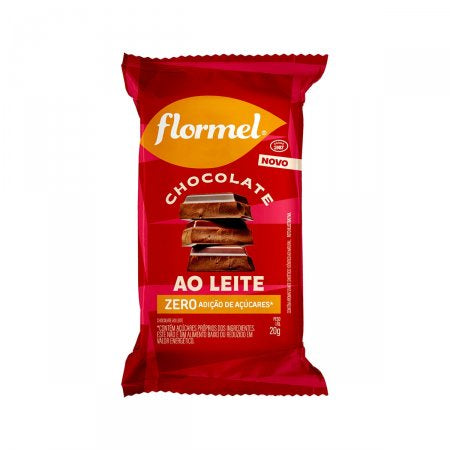 CHOCOLATE FLORMEL ZERO ACUCAR AO LEITE 20g