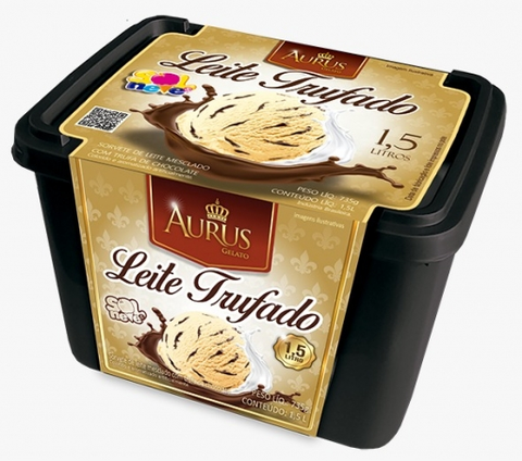 SORVETE SOL E NEVE AURUS LEITE TRUFADO 1,5L