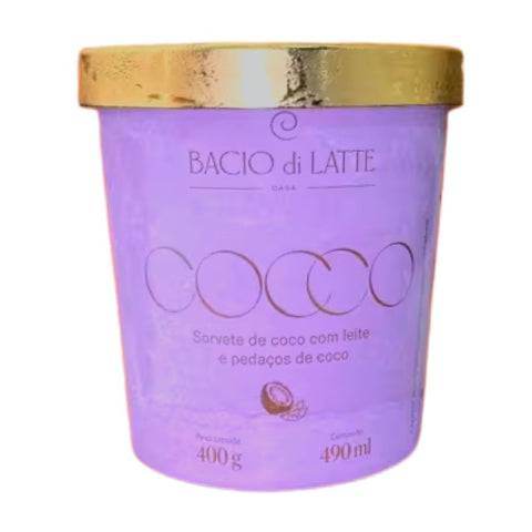 SORVETE BACIO DI LATTE POTE 490ML COCCO