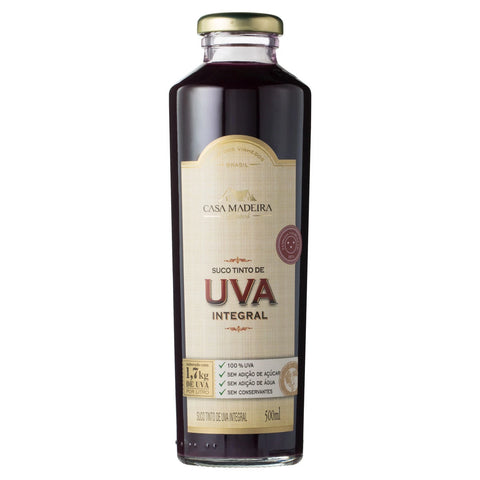 SUCO UVA CASA  MADEIRA TINTO INTEGRAL VD 500ML