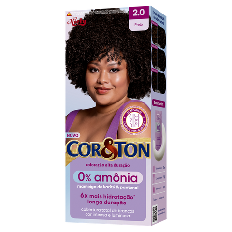 TINTA COR E TON 2.0 PRETO S/AMONIA