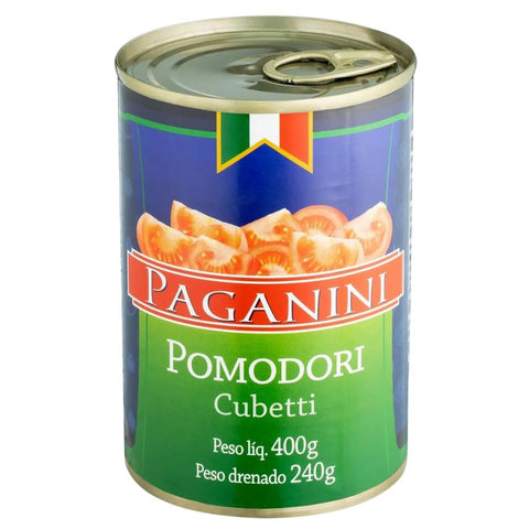 TOMATE PELADO PAGANINI 240G POMODORI CUBOS