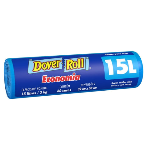 SACO P/ LIXO DOVER ROLL ECONOMIA 15L C/60