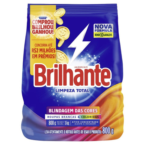LAVA ROUPAS PO BRILHANTE H T BLIN CORES SACHE 800g