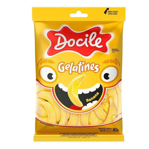 BALA DOCILE GELATINES 80G BANANA