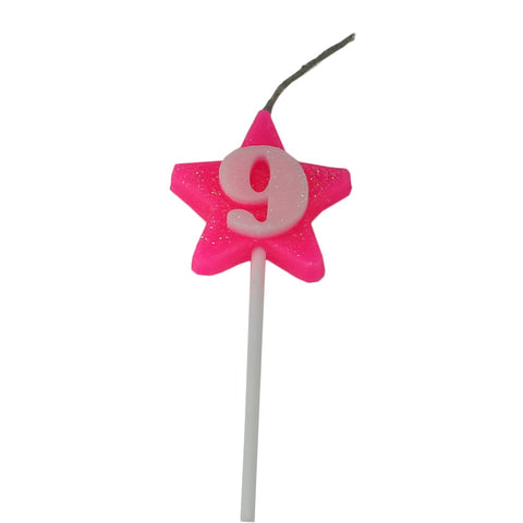 VELA ANIVERSARIO ALEGRIA FESTA ESTRELA ROSA N9 C/1