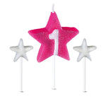 VELA ANIVERSARIO ALEGRIA FESTA ESTRELA ROSA N1 C/1