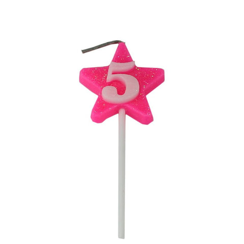 VELA ANIVERSARIO ALEGRIA FESTA ESTRELA ROSA N5 C/1