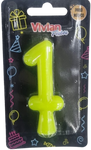 VELA TUBULAR NEON C/1 AMARELA N1