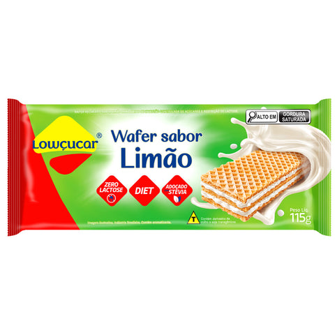 BISCOITO LOWCUCAR DIET WAFER LIMAO 115g