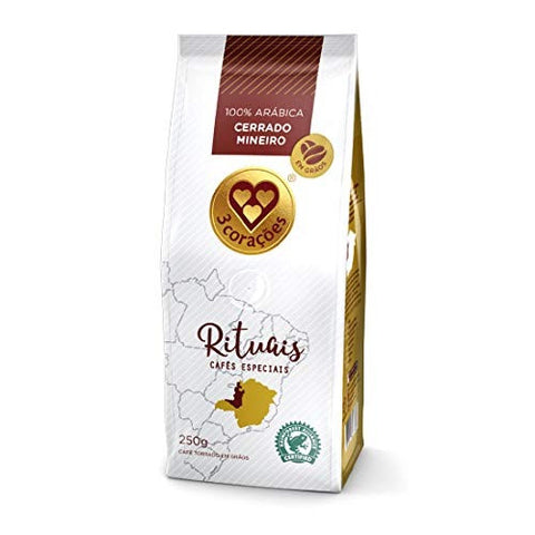 CAFE 3 CORACOES RITUAIS CERRADO MINEIRO GRAOS 250g