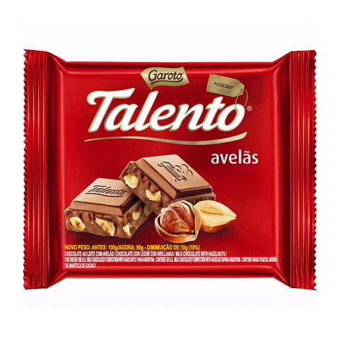 CHOCOLATE GAROTO TALENTO AVELAS 90G