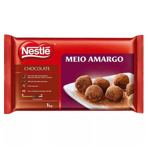 COBERTURA NESTLE CHOCOLATE MEIO AMARGO 1kg
