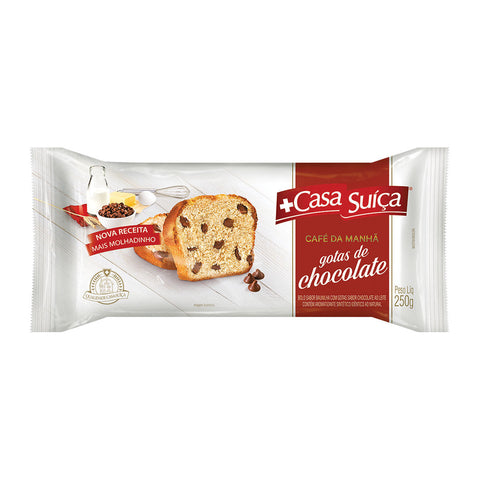 BOLO CASA SUICA GOTAS DE CHOCOLATE 250G