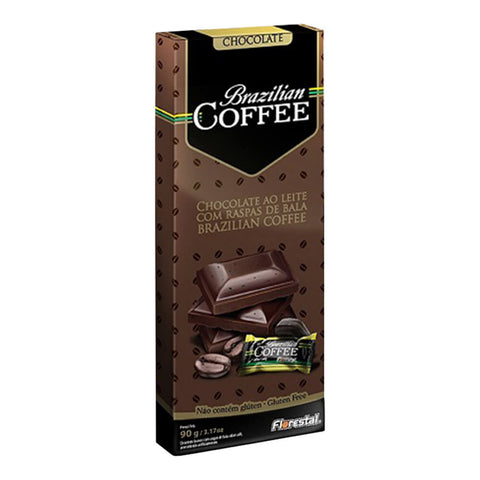 CHOCOLATE BRAZILIAN COFFEE AO LEITE RASPAS DE BALA 90g