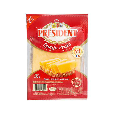 QUEIJO PRATO PRESIDENT FATIADO 150G