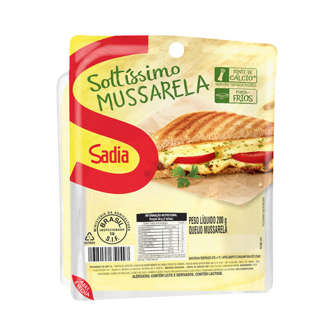 QUEIJO MUSSARELA SADIA SOLTISSIMO FATIADO 200g