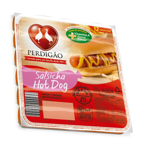 SALSICHA PERDIGAO HOT DOG 500g