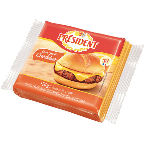 QUEIJO PRESIDENT PROCESSADO CHEDDAR 120g.