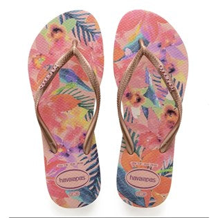 HAVAIANAS SLIM TROPICAL ROSA/BALLET/ROSA 35/36