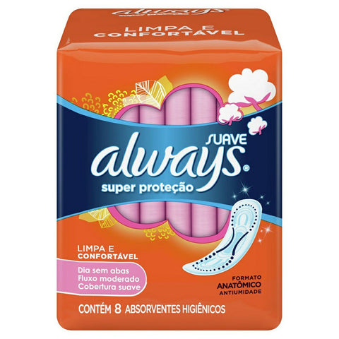 ABSORVENTE ALWAYS BASICO SUAVE S/ABAS C/8