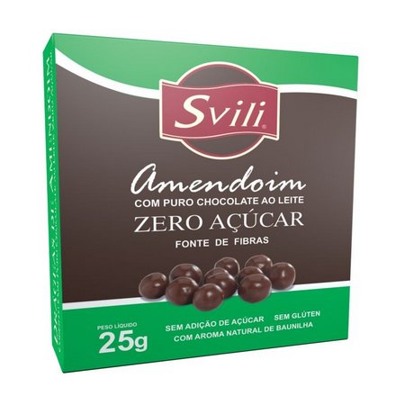 AMENDOIM SVILI ZERO CHOCOLATE 25G