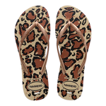 HAVAIANAS SLIM ANIMALS AREIA/ROSE GOLD 35/36