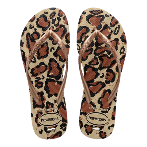HAVAIANAS SLIM ANIMALS AREIA/ROSE GOLD 39/40