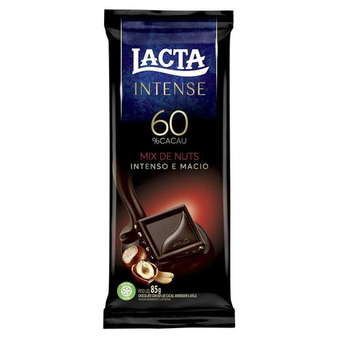 CHOCOLATE LACTA INTENSE 60% MIX DE NUTS 85g