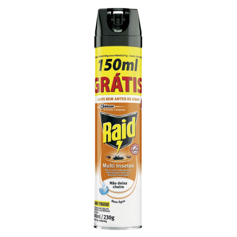 INSETICIDA RAID M INSETOS CITRONELA 300ML+150G