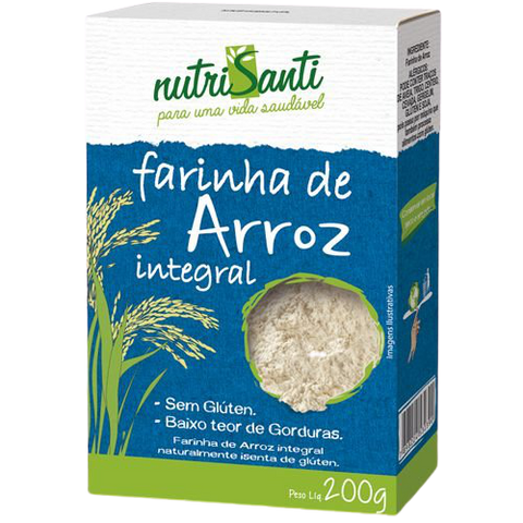 FARINHA ARROZ NUTRISANTI INTEGRAL 200g