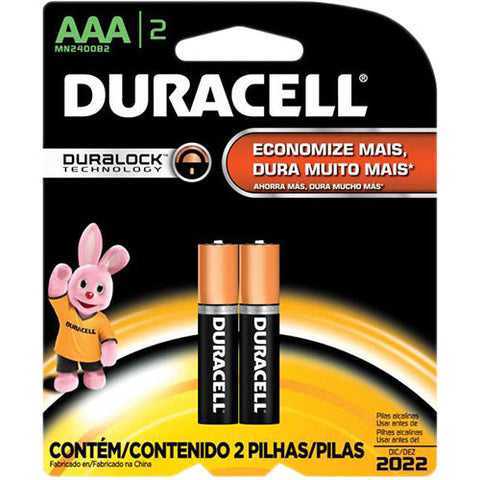 PILHA DURACELL ALCALINA AAA C/2