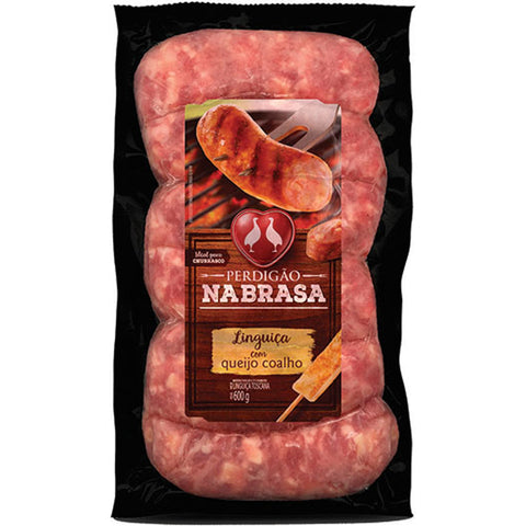 LINGUIÇA PERDIGAO NABRASA TOSCANA QUEIJO COALHO 600G