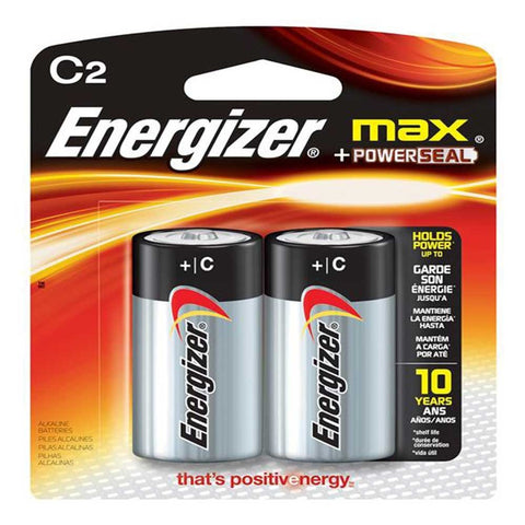 PILHA ENERGIZER MAX ALCALINA C C/2