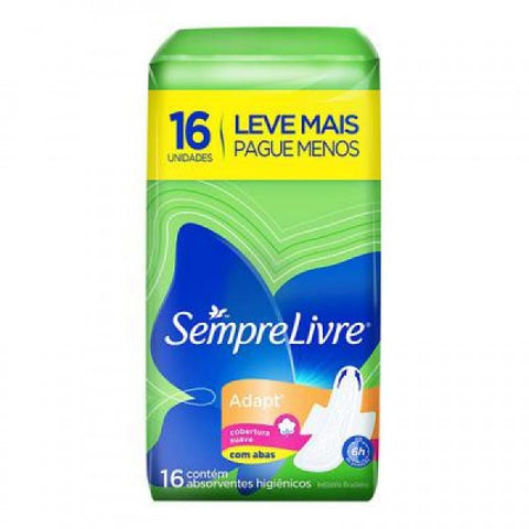 ABSORVENTE SEMPRE LIVRE ESPECIAL ADAPT SUAVE C/ABAS LV16P